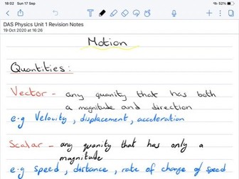 CCEA GCSE DAS Physics Unit 1 Notes (Higher and Foundation)