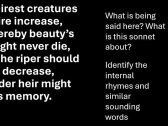 Shakespeare's Sonnets - Sonnet 1