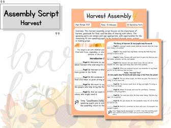 Harvest Assembly Script - KS1