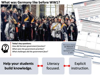 Germany Before WW1- AQA GCSE History Germany 1890-1945