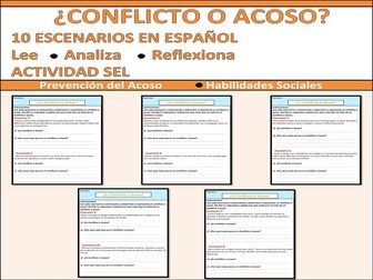 ¿Conflicto o Acoso? | 10 Escenarios en Español | Actividad SEL