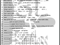Art Forms 1 Page BW Worksheet