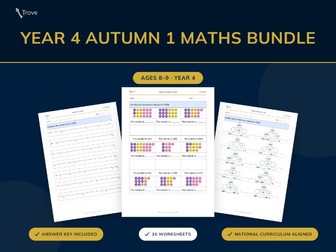 Year 4 Autumn Maths Bundle