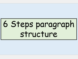 English AQA paragraph structure