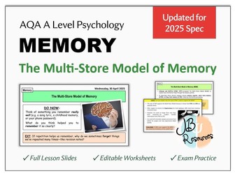 MEMORY: THE MULTI-STORE MODEL OF MEMORY | AQA A-Level Psychology (Updated for Sept 2025)