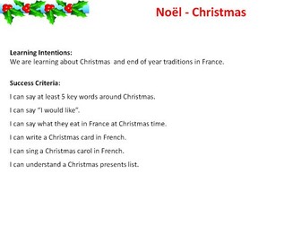 Topic 2 - Christmas: Noël