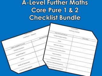 A-Level Further Maths Core Checklist Bundle