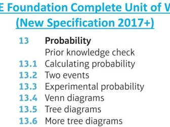 GCSE Foundation (Unit 13): Probability