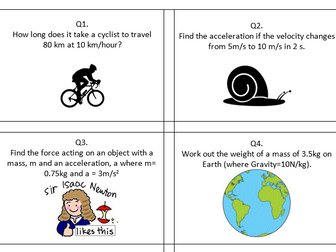 KS4 Physics Important Equations revision cards