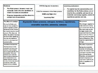 New AQA Science GCSE Chemistry Learning Mats – Using our resources