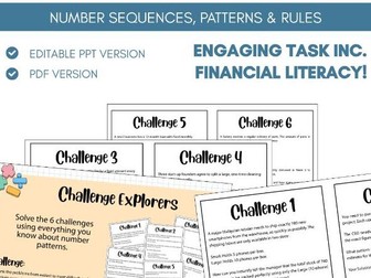 Number Patterns & Sequences | Finance | Card Challenges | Four Operations