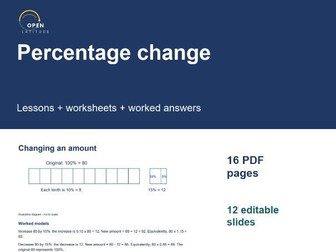 Percentage Change | KS3 Increase, Decrease and Multipliers
