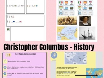 KS1 History Christopher Columbus Worksheet and Flipchart- Information Page - End of World War One