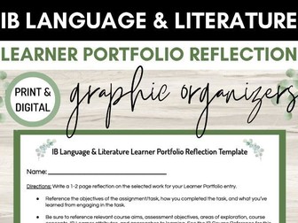 IB Language & Literature Learner Portfolio Reflection Graphic Organizer