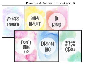 Positive Affirmation Display 6 posters