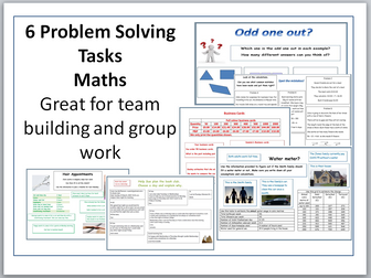 Problem solving tasks. Ice breaker/team building. Functional skills maths.