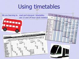 reading and interpreting timetables year 5