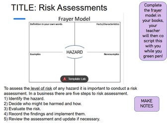 WJEC Level 1/2 hospitality and catering A03