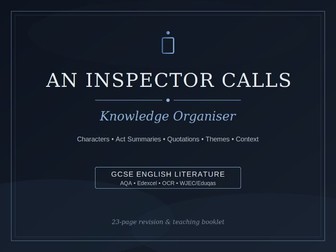 An Inspector Calls Knowledge Organiser