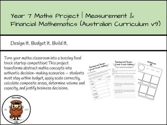 Year 7 Maths Project | Measurement & Financial Mathematics (PBL)