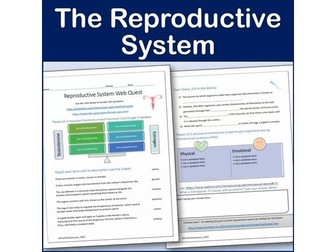 Reproductive System Webquest | Editable Digital Science Activity