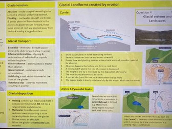 Glacial Landscapes A level  Knowledge organiser