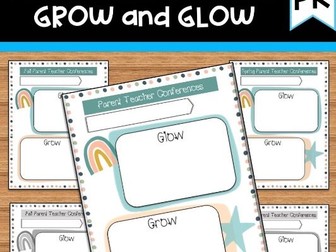 Parent Teacher Conference Glow and Grow