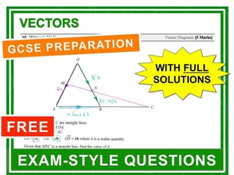 GCSE 9-1 Exam Question Practice (Vectors)