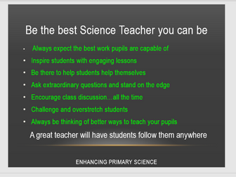TEACH BETTER PRIMARY SCIENCE