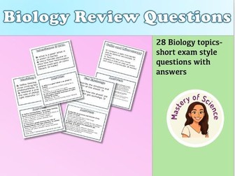 Biology Review Questions: Do now, Plenary, Assessment