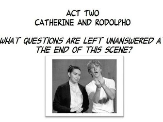 A View from the Bridge - Act Two: A focus on Catherine and Rodolpho