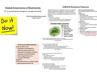 L13 Global Governance - Edexcel IA2 Geo Ecosystems