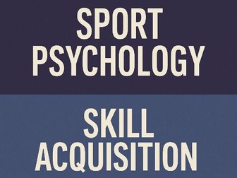 A-Level PE – Learning Theories Unit (Operant Conditioning, Social Learning, Cognitive Theory)