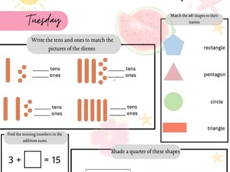 Year 1 Summer Term Maths Morning Work | Spiral Review