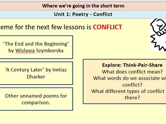 Conflict Poems Scheme - WJEC English Lit and Lang