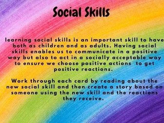 Social Skills cards