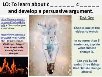 Persuasive Writing KS3 - Climate change