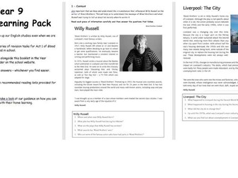 Blood Brothers Home Learning Pack