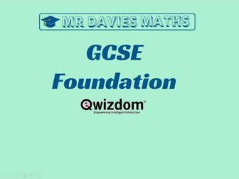 Maths QWIZDOM - GCSE FOUNDATION Revision Topics Quiz 250 Questions