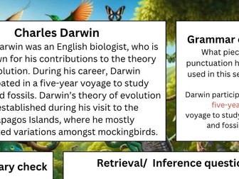 Y6 Short Non-Fiction Comprehension- Charles Darwin