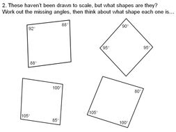 Angles in a quadrilateral | Teaching Resources