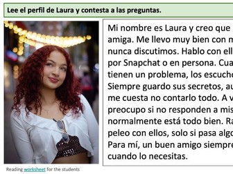 GCSE Spanish 1.4 – ¿Cómo es tu amigo ideal? (AQA Theme 1)