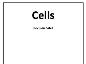 Cells AQA A-Level Biology Notes