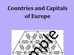 Countries and Capitals of Europe – puzzle