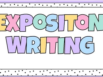 Exposition Writing GCSE