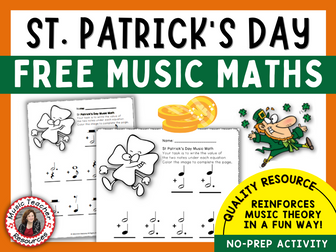 FREE Music Worksheet: St Patrick's Day Music Maths
