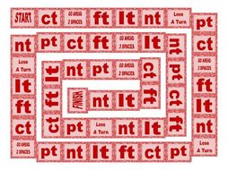 Phonics Final Consonant Clusters ct-ft-lt-nt-pt Text Board Game
