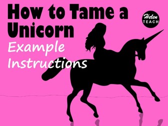 Unicorn Instructions Example Text, Feature Identification & Answers