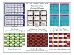 American versus Mexican Holidays 6 Board Game Bundle