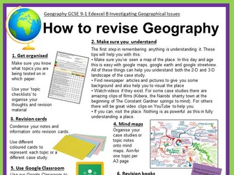 How to revise Geography case study - Edexcel B 9-1